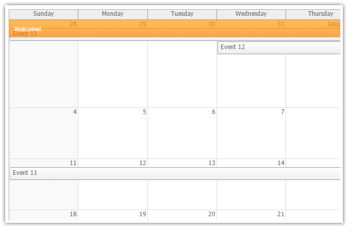 java monthly calendar html5 javascript